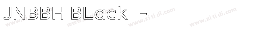 JNBBH BLack字体字体转换
